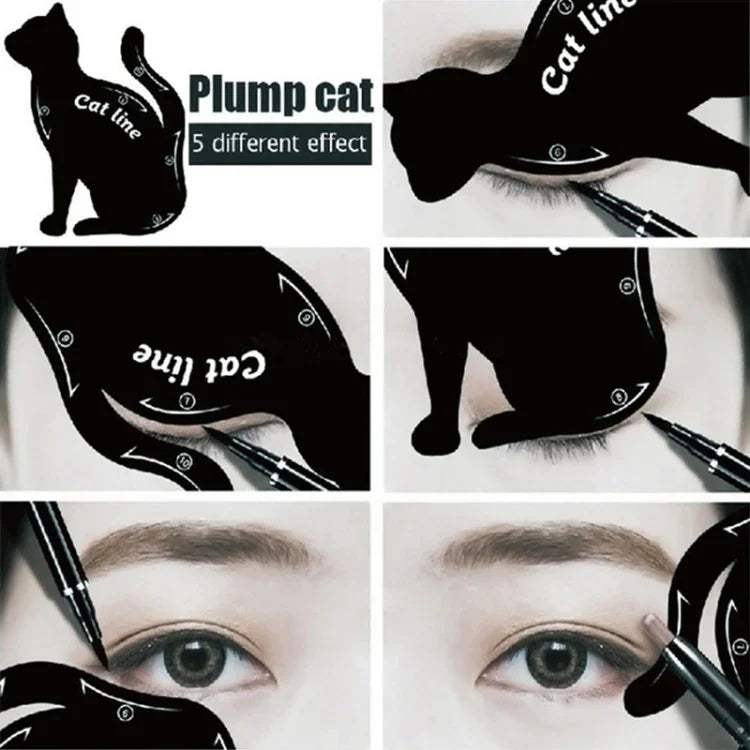 20 Peças / 10 Conjuntos Modelo de Ferramenta de Maquilhagem para Olhos Linha de Gato para Mulheres