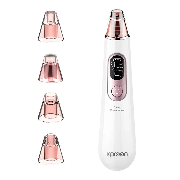 Xpreen Dispositivo Facial de Beleza Recarregável para Limpeza de Poros com Ecrã LED e 4 Sondas, XPRE111