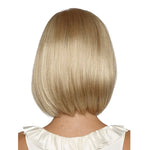 Peruca de Cabelo Curto Liso Corte Bob Fibra Química para Mulheres