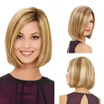 Peruca Corte Bob para Mulheres (Linho Dourado)