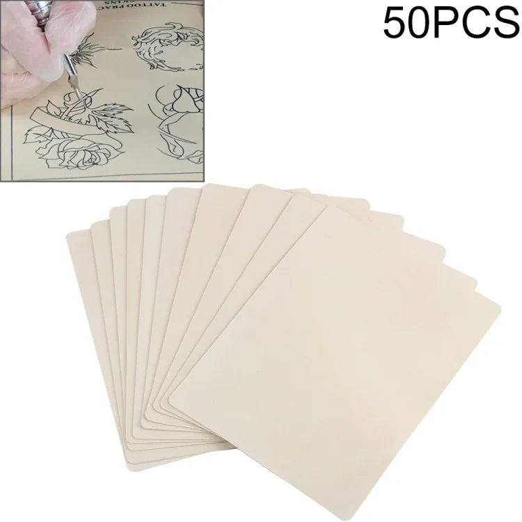 50 PCS Pele de Silicone para Exercício de Tatuagem em Branco