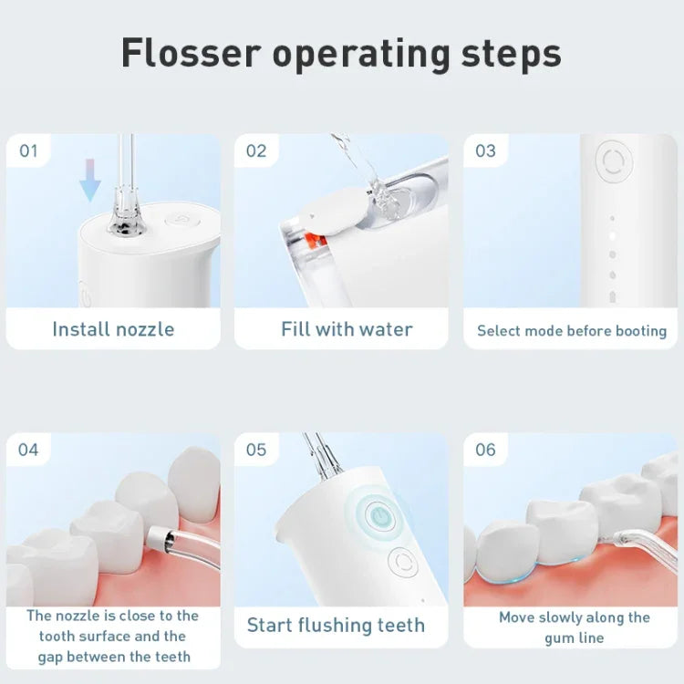 Irrigador Oral Elétrico de Pulso Original Xiaomi Mijia F300, Capacidade: 240mL, F300