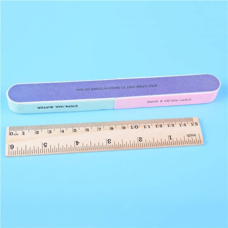 10pcs Lima de Unhas Polidora de Sete Lados para Unhas das Mãos e Pés, 1 PCS de Sete Lados