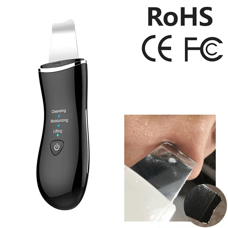 Máquina de Beleza Ultrassónica BLK-D016 para Pele, Instrumento de Massagem Facial Doméstico com Vibração