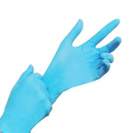 100 PCS Luvas Descartáveis Azuis de Butironitrilo para Tarefas Domésticas, Tamanho: M, Adequado para Largura da Palma: 8cm-9cm, Tamanho: M