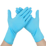 100 PCS Luvas Descartáveis Azuis de Butironitrilo para Tarefas Domésticas, Tamanho: M, Adequado para Largura da Palma: 8cm-9cm, Tamanho: M