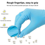 100 PCS Luvas Descartáveis Azuis de Butironitrilo para Tarefas Domésticas, Tamanho: M, Adequado para Largura da Palma: 8cm-9cm, Tamanho: M