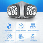 Máscara Respiratória de Silicone Protetora Reutilizável PM2.5 KN95 com Filtro Substituível, Máscara Facial Antivirus Anti-embaçamento, Reutilizável PM2.5 KN95