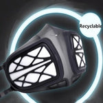 Máscara Respiratória de Silicone Protetora Reutilizável PM2.5 KN95 com Filtro Substituível, Máscara Facial Antivirus Anti-embaçamento, Reutilizável PM2.5 KN95