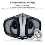 Máscara Respiratória de Silicone Protetora Reutilizável PM2.5 KN95 com Filtro Substituível, Máscara Facial Antivirus Anti-embaçamento, Reutilizável PM2.5 KN95
