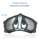 Máscara Respiratória de Silicone Protetora Reutilizável PM2.5 KN95 com Filtro Substituível, Máscara Facial Antivirus Anti-embaçamento, Reutilizável PM2.5 KN95
