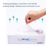 100 PCS Luvas Descartáveis de Exame em PVC Transparentes para Uso Doméstico, Luvas Protetoras Táteis, Tamanho: L, 100 PCS L