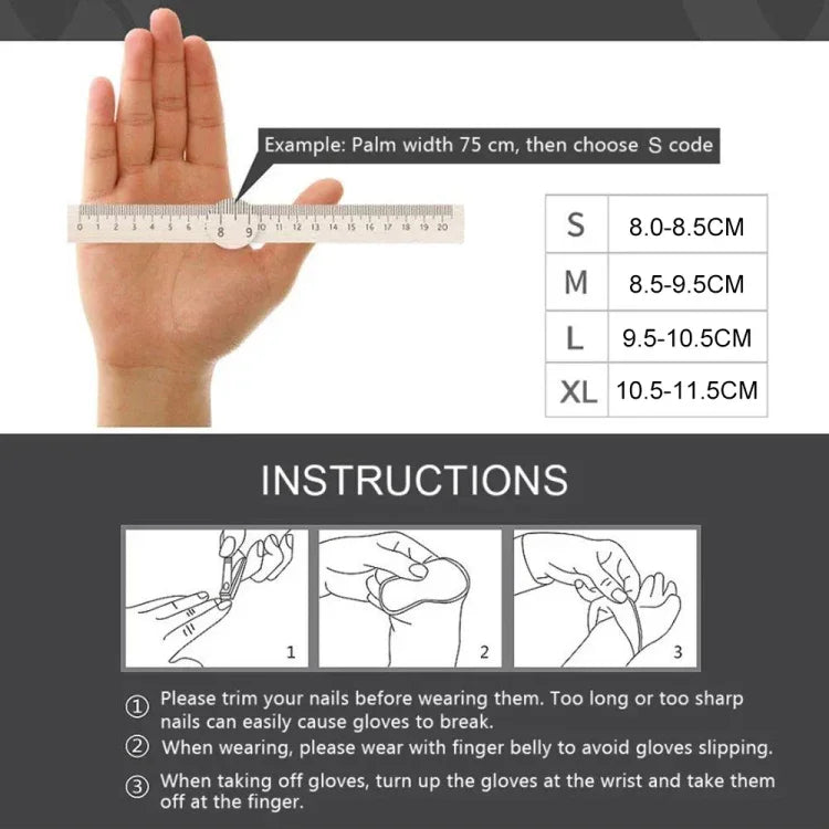 100 PCS Luvas Descartáveis de Exame em PVC Transparentes para Uso Doméstico, Luvas Protetoras Táteis, Tamanho: L, 100 PCS L