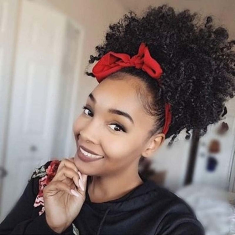 Peruca de Rede de Cabelo Cacheado e Volumoso Estilo Afro Europeu e Americano