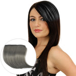 Extensão de Cabelo Invisível Sem Costura com Gradiente de Cor Peça de Peruca de Cabelo Liso Peça de Franja Colorida