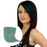 Extensão de Cabelo Invisível Sem Costura com Gradiente de Cor Peça de Peruca de Cabelo Liso Peça de Franja Colorida