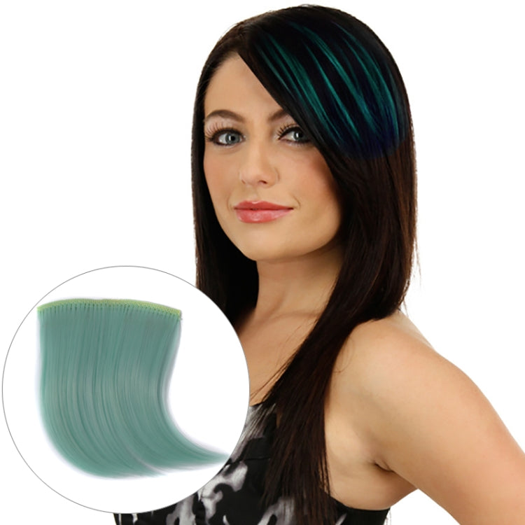 Extensão de Cabelo Invisível Sem Costura com Gradiente de Cor Peça de Peruca de Cabelo Liso Peça de Franja Colorida