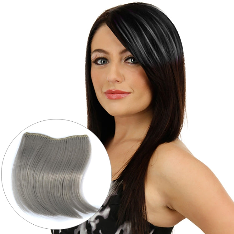Extensão de Cabelo Invisível Sem Costura com Gradiente de Cor Peça de Peruca de Cabelo Liso Peça de Franja Colorida