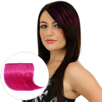 Extensão de Cabelo Invisível Sem Costura com Gradiente de Cor Peça de Peruca de Cabelo Liso Peça de Franja Colorida