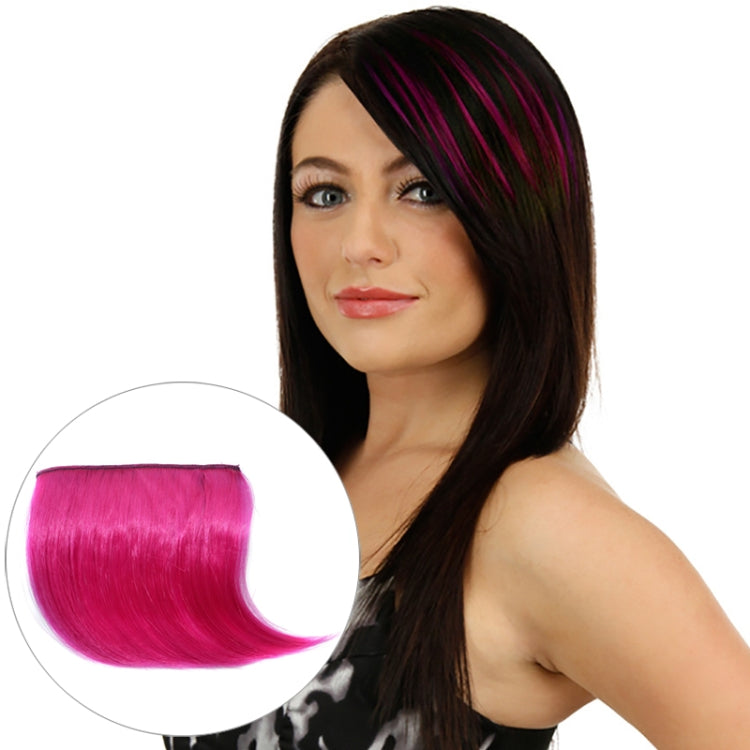 Extensão de Cabelo Invisível Sem Costura com Gradiente de Cor Peça de Peruca de Cabelo Liso Peça de Franja Colorida