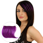 Extensão de Cabelo Invisível Sem Costura com Gradiente de Cor Peça de Peruca de Cabelo Liso Peça de Franja Colorida