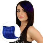 Extensão de Cabelo Invisível Sem Costura com Gradiente de Cor Peça de Peruca de Cabelo Liso Peça de Franja Colorida