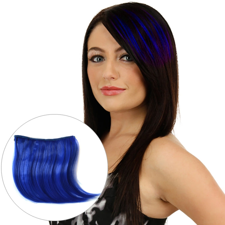 Extensão de Cabelo Invisível Sem Costura com Gradiente de Cor Peça de Peruca de Cabelo Liso Peça de Franja Colorida