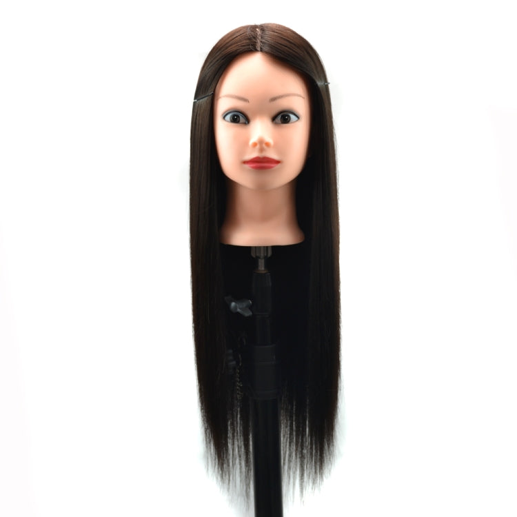 Cabeça de Manequim para Prática de Trança de Cabelo com Disco, Modelo para Estilização e Corte de Peruca, Castanho, Preto, Marrom, Bege