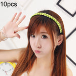 10 PCS Grampos de Cabelo Torcidos para Peruca Joalharia Bandolete Fivela de Cabelo (Amarelo Claro)