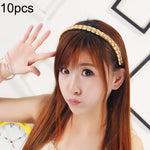 10 PCS Grampos de Cabelo Torcidos para Peruca Joalharia Bandolete Fivela de Cabelo (Amarelo Claro)
