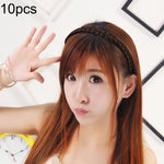 10 PCS Grampos de Cabelo Torcidos para Peruca Joalharia Bandolete Fivela de Cabelo (Amarelo Claro)