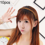 10 PCS Grampos de Cabelo Torcidos para Peruca Joalharia Bandolete Fivela de Cabelo (Amarelo Claro)