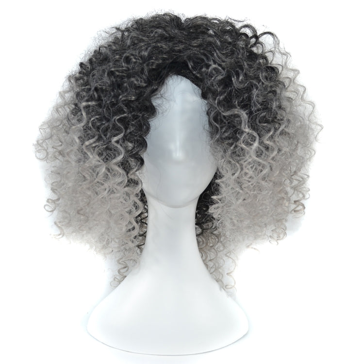 T191006 Peruca Europeia e Americana com Cabelo Curto e Pequeno Cacheado para Mulheres