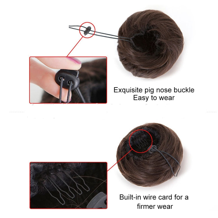 Pacote de Cabelo com Coque em Forma de Flor (Castanho)