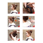 Pacote de Cabelo com Coque em Forma de Flor (Castanho)