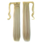 613H12# Peruca invisível sem costura estilo bandagem Cabelo longo liso Peruca Rabo de cavalo, 613H12#