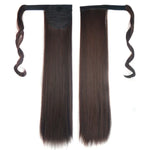 2M33# Peruca invisível sem costura estilo bandagem Cabelo longo liso Peruca Rabo de cavalo, 2M33#