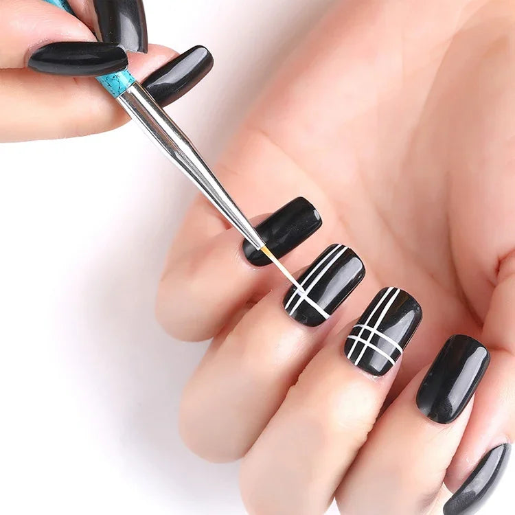 Conjunto de 3 Canetas para Desenho de Unhas, Ferramentas de Pontilhado, Caneta de Desenho, Ferramenta Entalhada, Acessórios para Nail Art, Pincéis, Lápis para Unhas