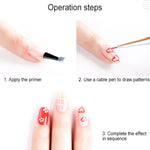 Conjunto de 3 Canetas para Desenho de Unhas, Ferramentas de Pontilhado, Caneta de Desenho, Ferramenta Entalhada, Acessórios para Nail Art, Pincéis, Lápis para Unhas
