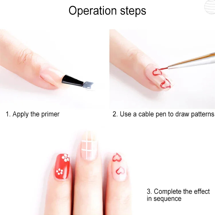 Conjunto de 3 Canetas para Desenho de Unhas, Ferramentas de Pontilhado, Caneta de Desenho, Ferramenta Entalhada, Acessórios para Nail Art, Pincéis, Lápis para Unhas