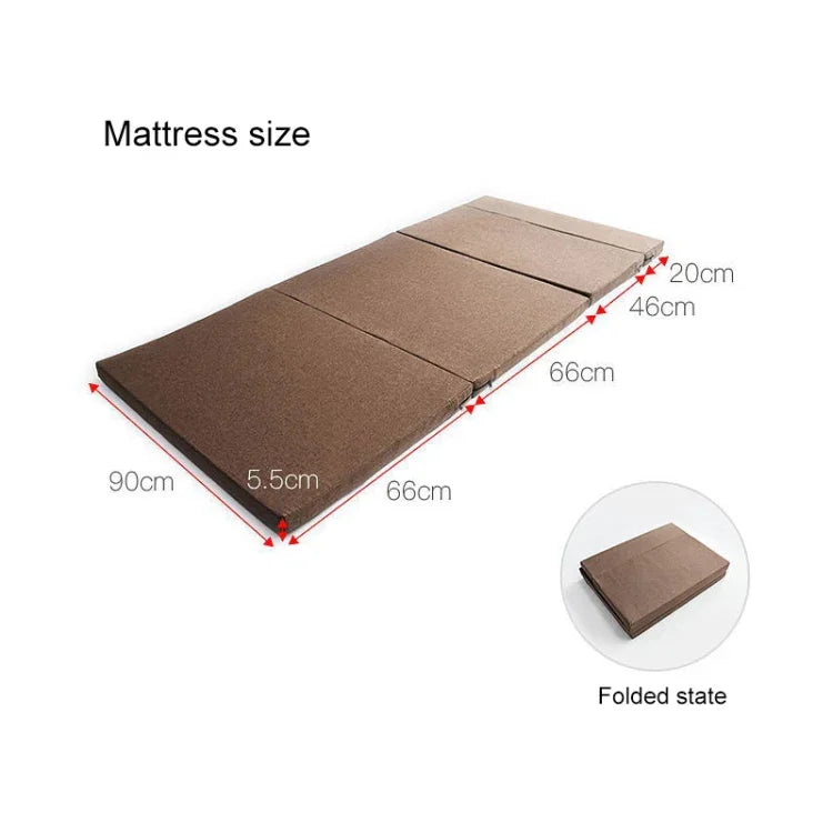 Cama Individual Criativa Dobrável, Tamanho: Largura: 200x90cm, Tamanho: Largura: 200x90cm (Cinza), Tamanho: Largura: 200x90cm (Castanho)
