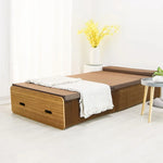 Cama Individual Criativa Dobrável, Tamanho: Largura: 200x90cm, Tamanho: Largura: 200x90cm (Cinza), Tamanho: Largura: 200x90cm (Castanho)