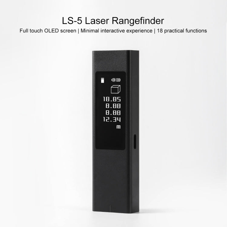 Medidor de Distância a Laser Infravermelho de Alta Precisão com Ecrã Tátil Original Xiaomi Youpin DUKA LS5