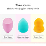 Esponja Macia Ovo de Maquilhagem Conjunto de Puffs Cosméticos, Entrega de Cor Aleatória