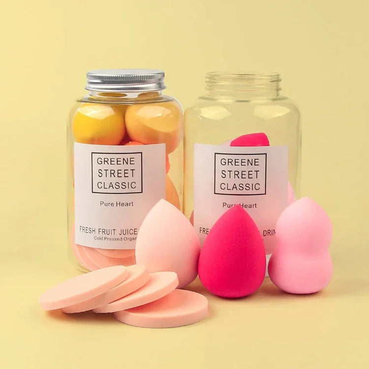 Esponja Macia Ovo de Maquilhagem Conjunto de Puffs Cosméticos, Entrega de Cor Aleatória
