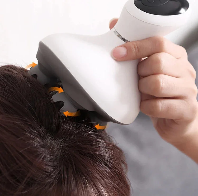Massageador Elétrico Inteligente 3D para Cabeça e Couro Cabeludo