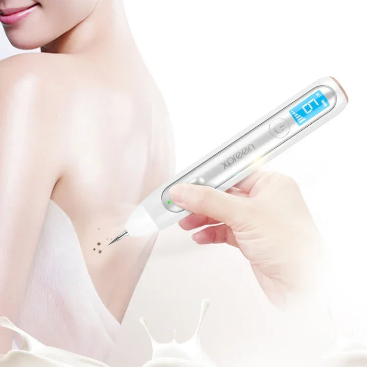 XPREEN XPRE051 Caneta Profissional Sem Fios Recarregável para Remoção de Sinais, Sardas, Manchas Escuras, Tatuagens e Verrugas, Apagador de Manchas com Ecrã LED e Holofote