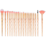 Pincel de Olhos Multifuncional com Cabo Diamante 20 em 1, Cabo Rosa+Azul e Pincel Roxo, HCB9120A, HCB9120B, HCB9120C, HCB9120D, HCB9120E, HCB9120F, HCB9120G