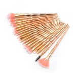 Pincel de Olhos Multifuncional com Cabo Diamante 20 em 1, Cabo Rosa+Azul e Pincel Roxo, HCB9120A, HCB9120B, HCB9120C, HCB9120D, HCB9120E, HCB9120F, HCB9120G
