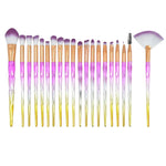 Pincel de Olhos Multifuncional com Cabo Diamante 20 em 1, Cabo Rosa+Azul e Pincel Roxo, HCB9120A, HCB9120B, HCB9120C, HCB9120D, HCB9120E, HCB9120F, HCB9120G